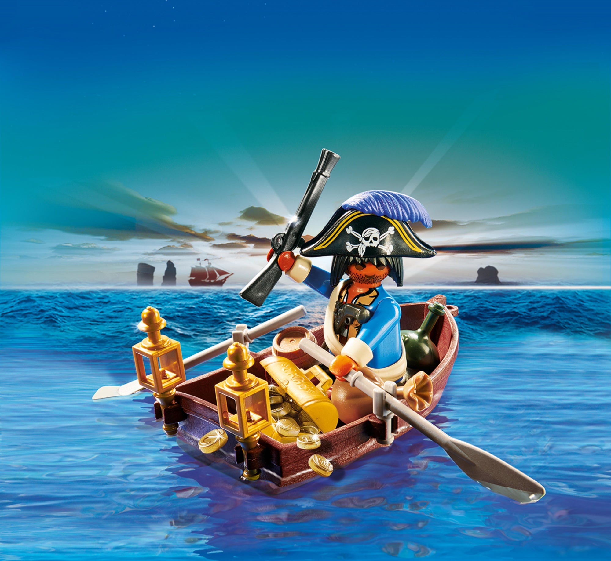 Playmobil huevo pirata con bote