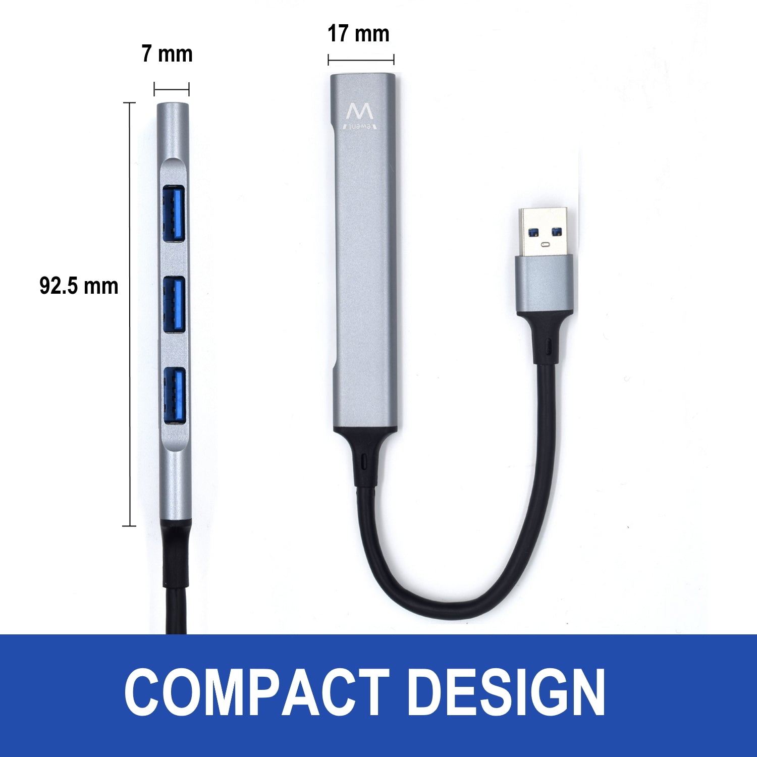 Hub slim ewent 4 puertos usb + entrada y salida - usb tipo a