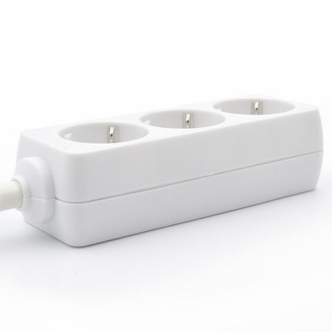 Regleta ewent 3 tomas shucko y 1.5 metros de cable blanco