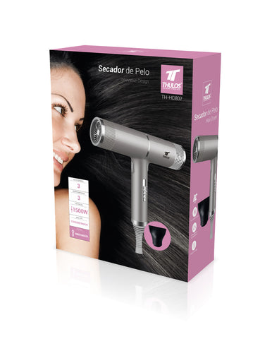 Secador de pelo thulos th - hd807 gris 1500w