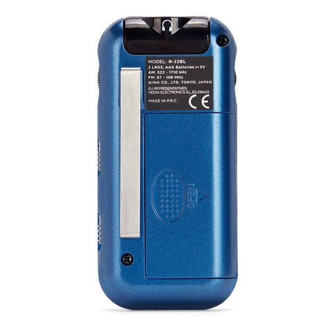 Radio de bolsillo aiwa mini pocket radio am - fm r - 22 azul