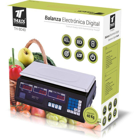 Bascula de cocina digital thulos th - bd40 carga maxima 40kg