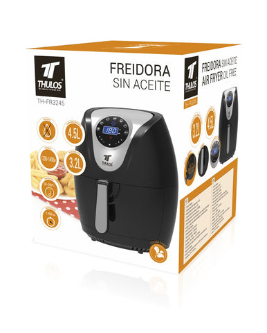 Freidora sin aceite thulos th - fr3245 1400w 4.5l con cesta 3.2l