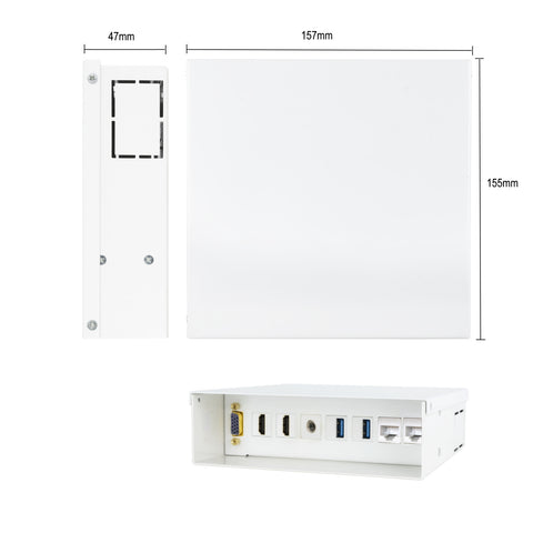 Caja de conexiones multimedia multimedia ewent ew1555 2 x hdmi - 2 x usb - 2 x rj45 - vga - jack 3.5mm