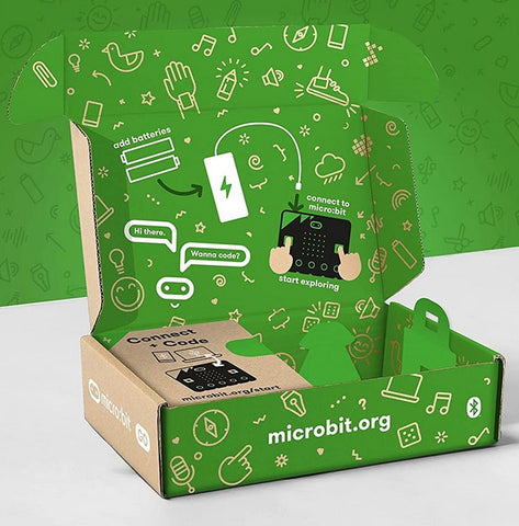Kit micro:bit go v2.2 con placa microbit + pilas + portapilas + cable usb