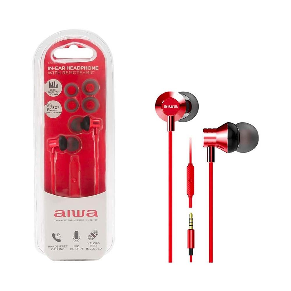 Auriculares aiwa estm - 50 rojo