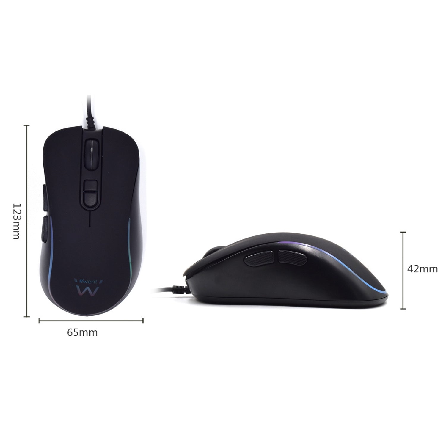 Mouse raton gaming ewent pl3302 optico - 3600ppp rgb