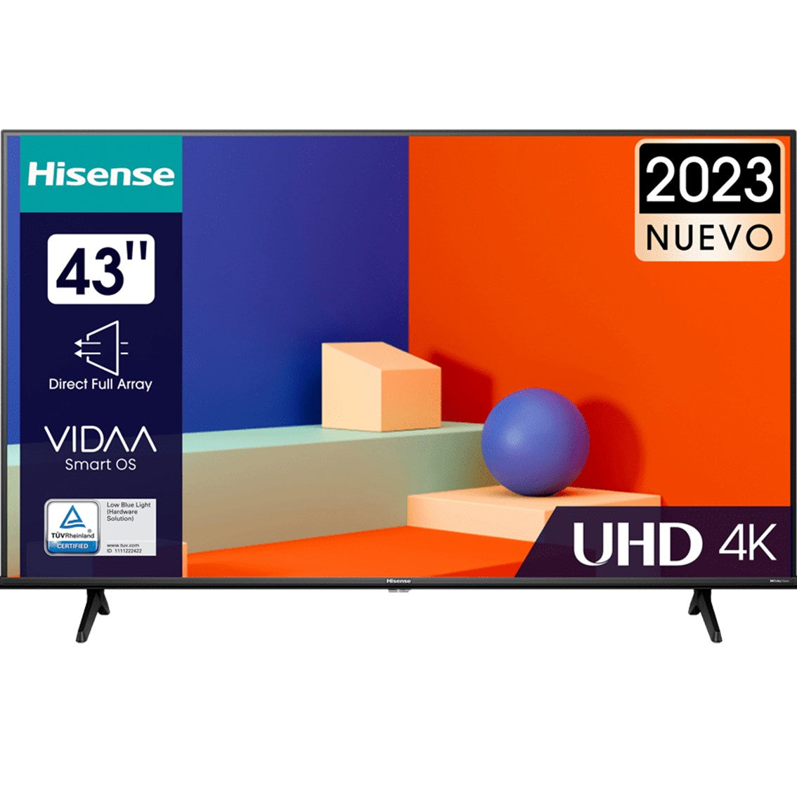 Tv hisense 43pulgadas led 4k uhd -  43a6k -  smart tv