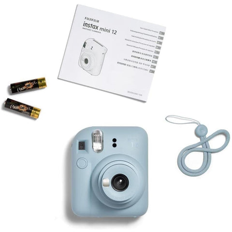 Camara fujifilm mini instax 12 flash -  autoexposicion -  azul pastel