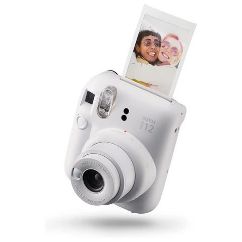 Camara fujifilm mini instax 12 flash -  autoexposicion -  blanco arcilla