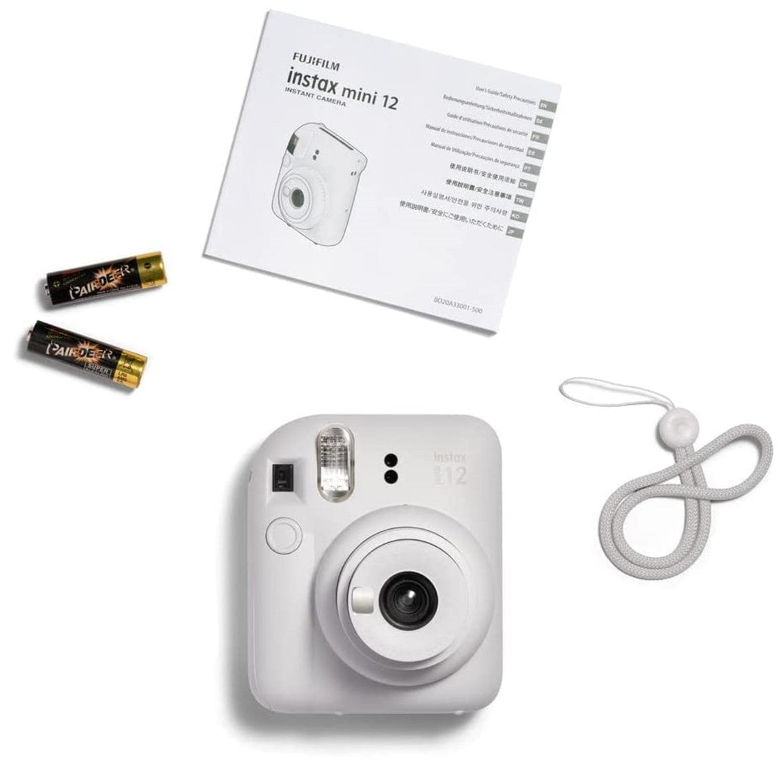 Camara fujifilm mini instax 12 flash -  autoexposicion -  blanco arcilla