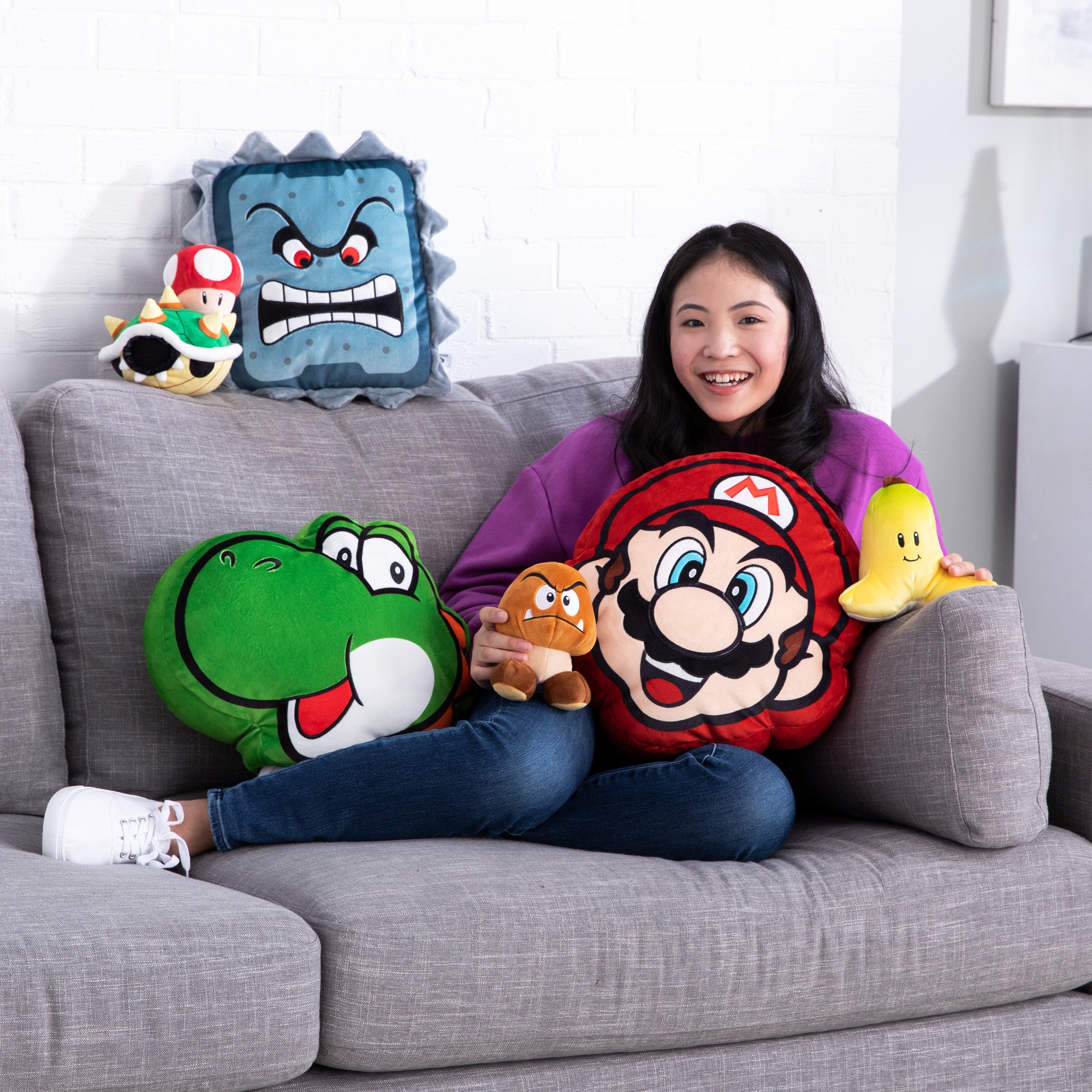 Mega peluche super mario yoshi mocchi mocchi