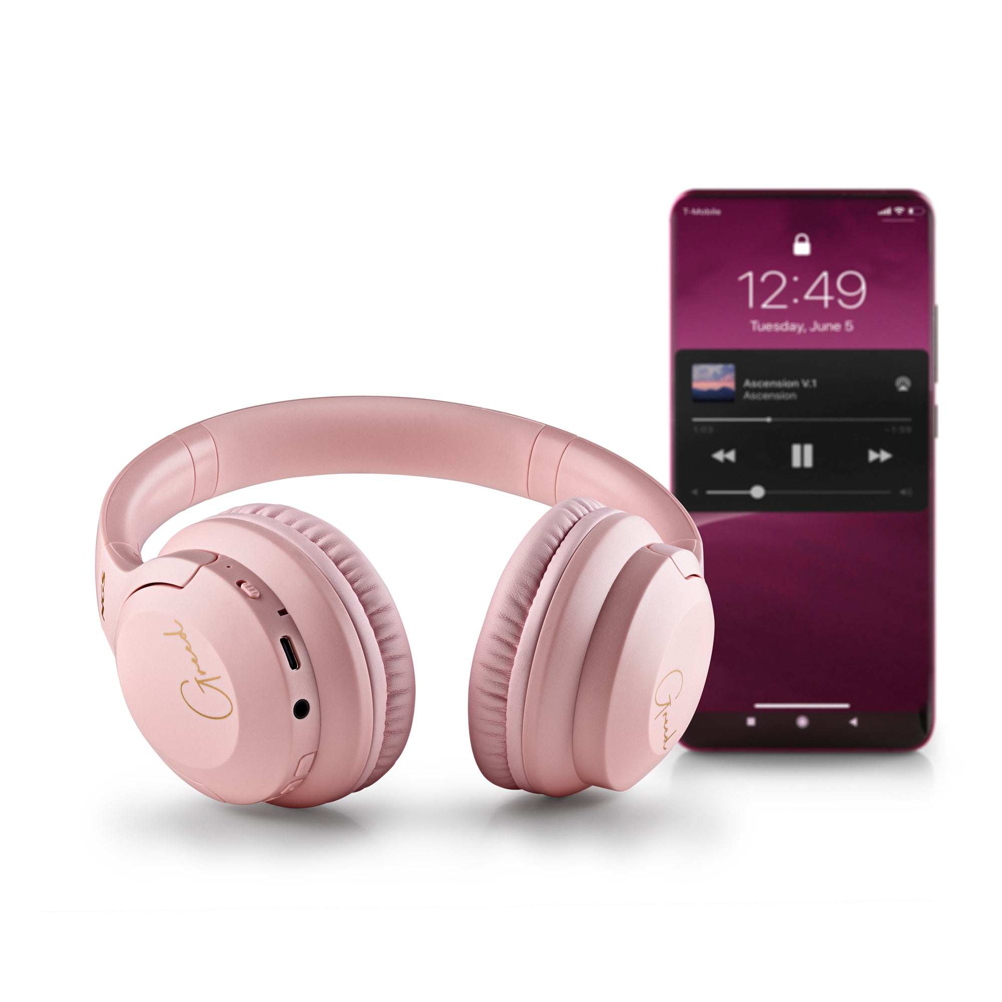 Auriculares inalambricos ngs artica greed rosa