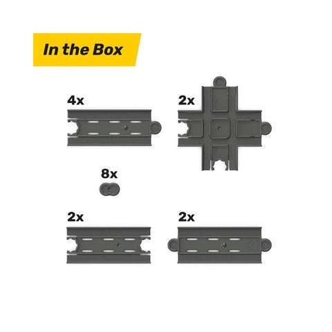 Complemento tren intelino kit cruces pistas cortas y conectores de hueso de perro