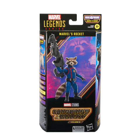 Figura hasbro marvel legends series guardianes de la galaxia rocket