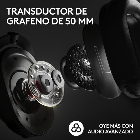 Auriculares gaming logitech g pro x 2 inalámbricos con lightspeed negros