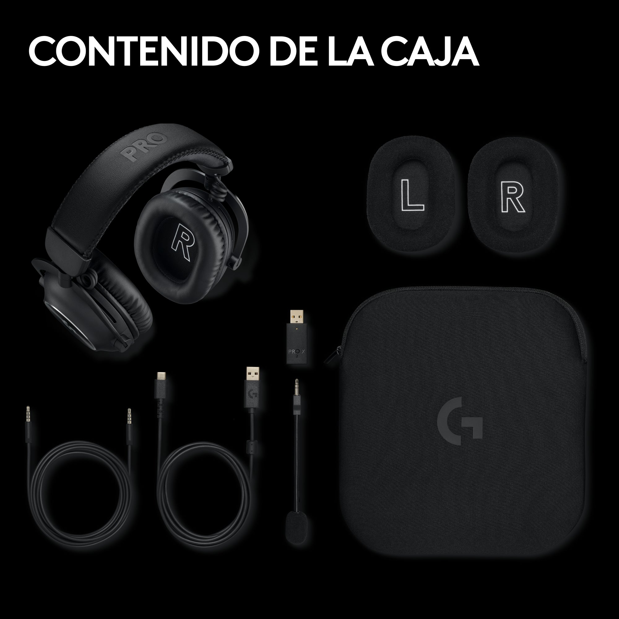 Auriculares gaming logitech g pro x 2 inalámbricos con lightspeed negros