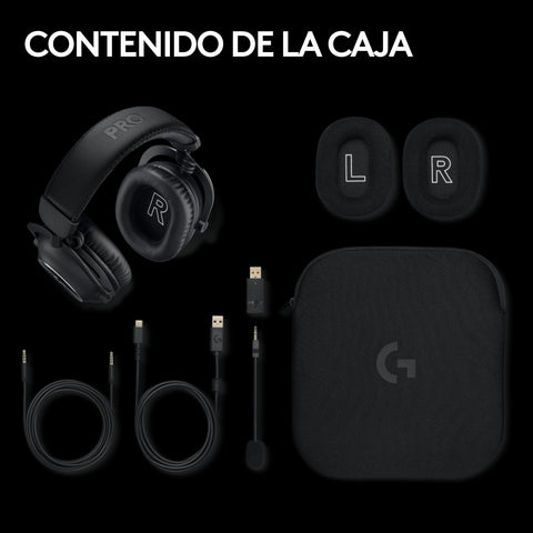 Auriculares gaming logitech g pro x 2 inalámbricos con lightspeed negros