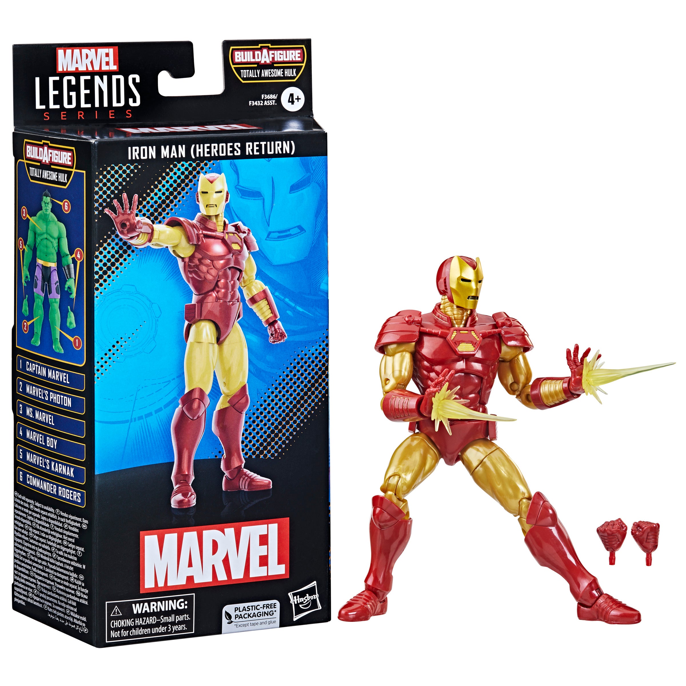 Figura hasbro marvel legends iron man (heroes return)