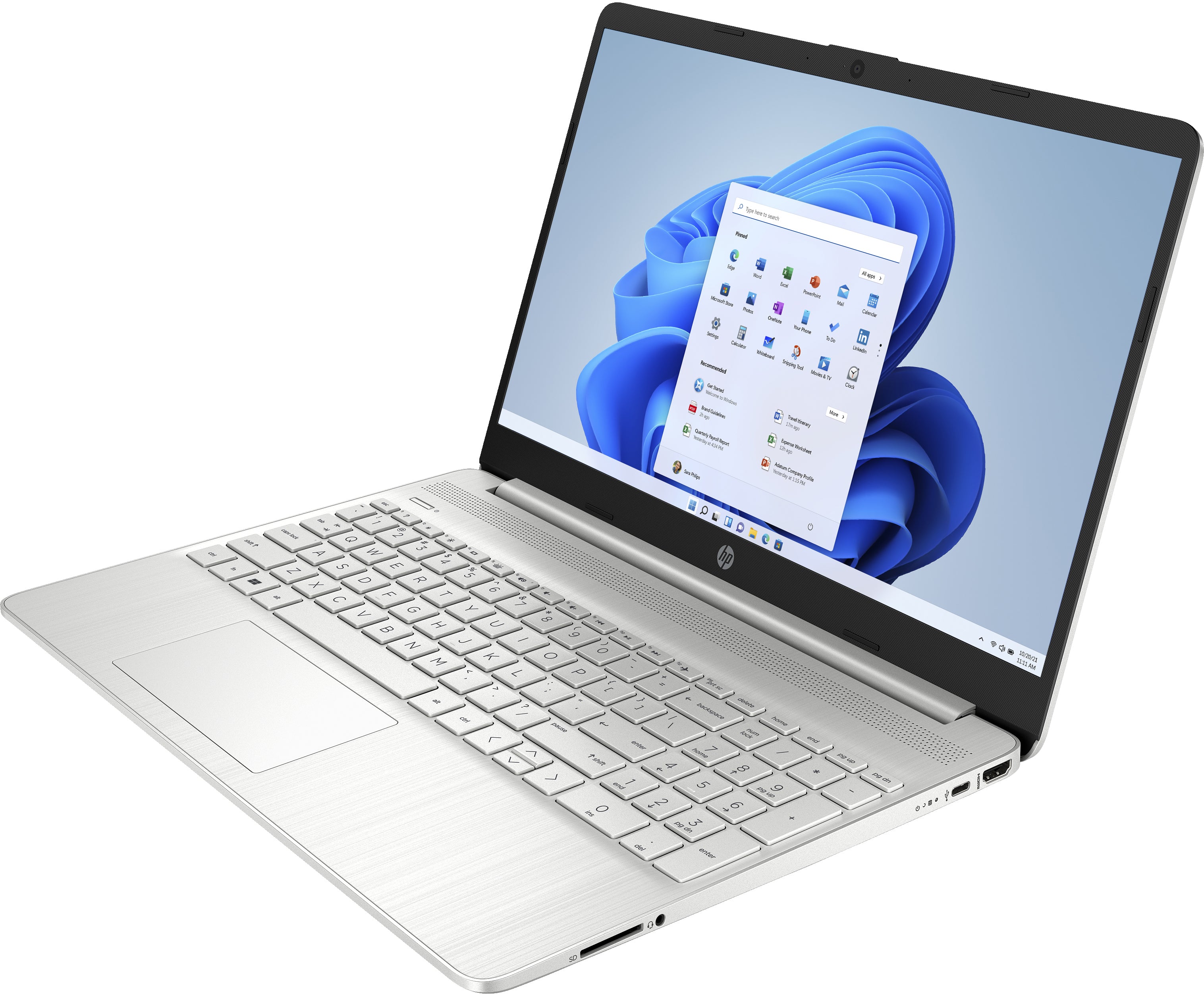 Portatil hp 15s - fq5015ns i5 - 1235u -  15.6pulgadas -  8gb -  ssd512gb -  w11 -  plata natural