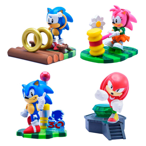 Figura sonic con diorama para montar 8cm 1 unidad aleatoria