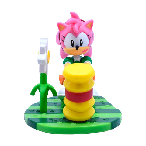 Figura sonic con diorama para montar 8cm 1 unidad aleatoria