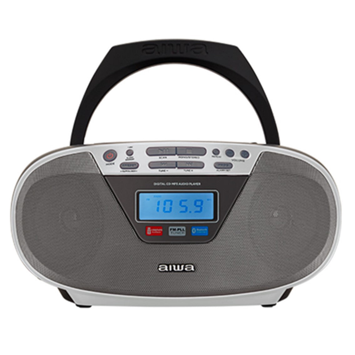 Radio cd portatil aiwa bbtu - 400sl 6w rms usb bluetooth