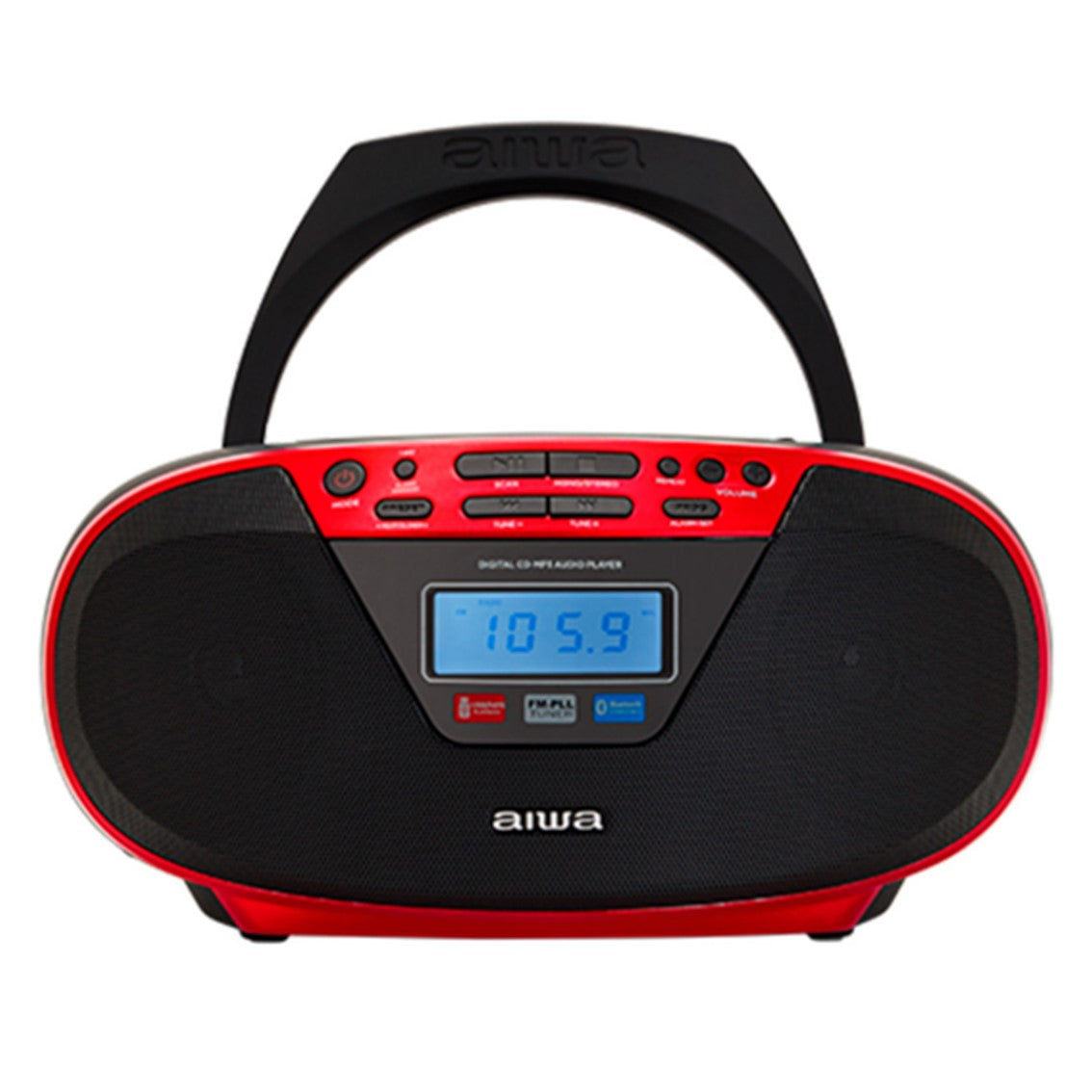 Radio cd portatil aiwa bbtu - 400rd 6w rms usb bluetooth