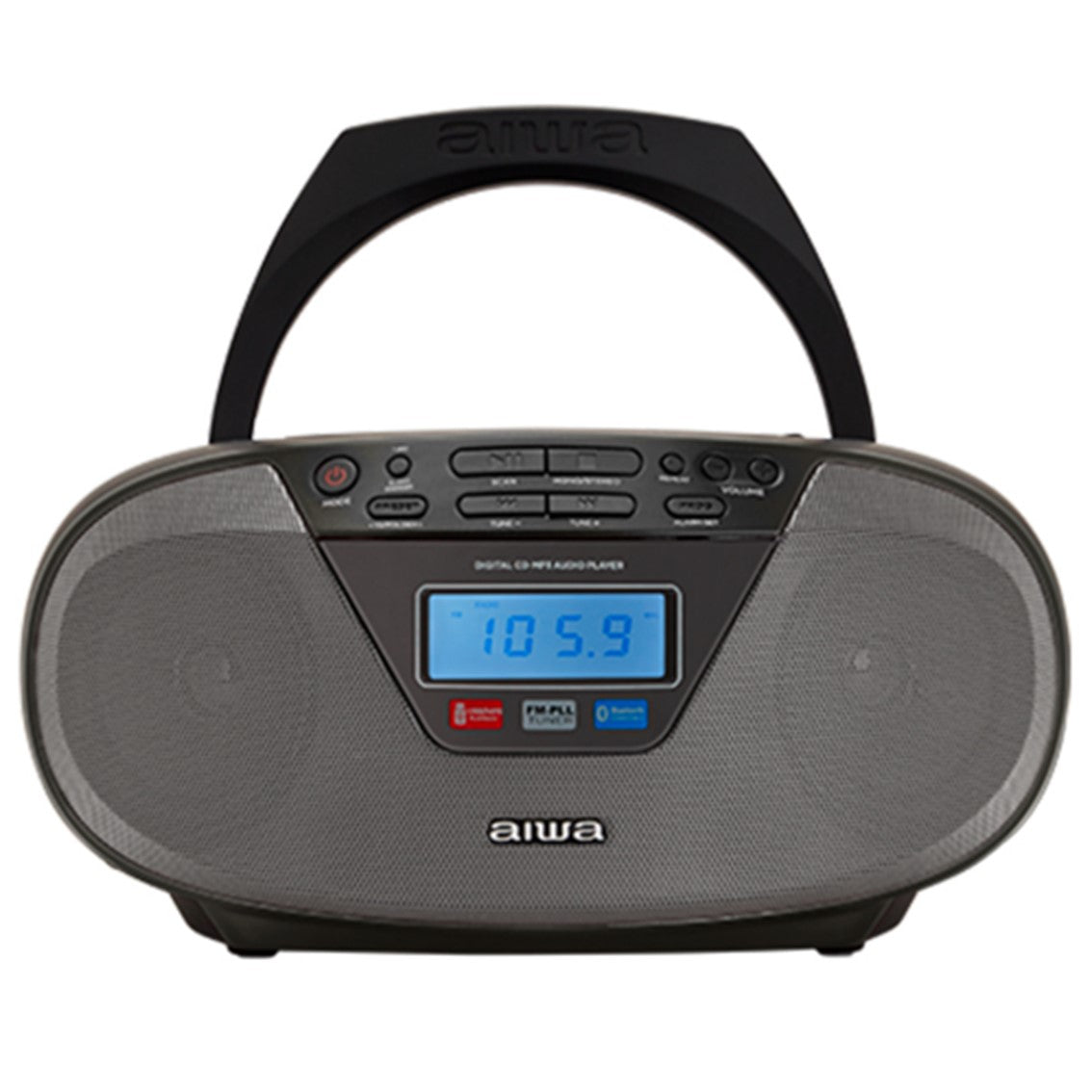 Radio cd portatil aiwa bbtu - 400bk 6w rms usb bluetooth