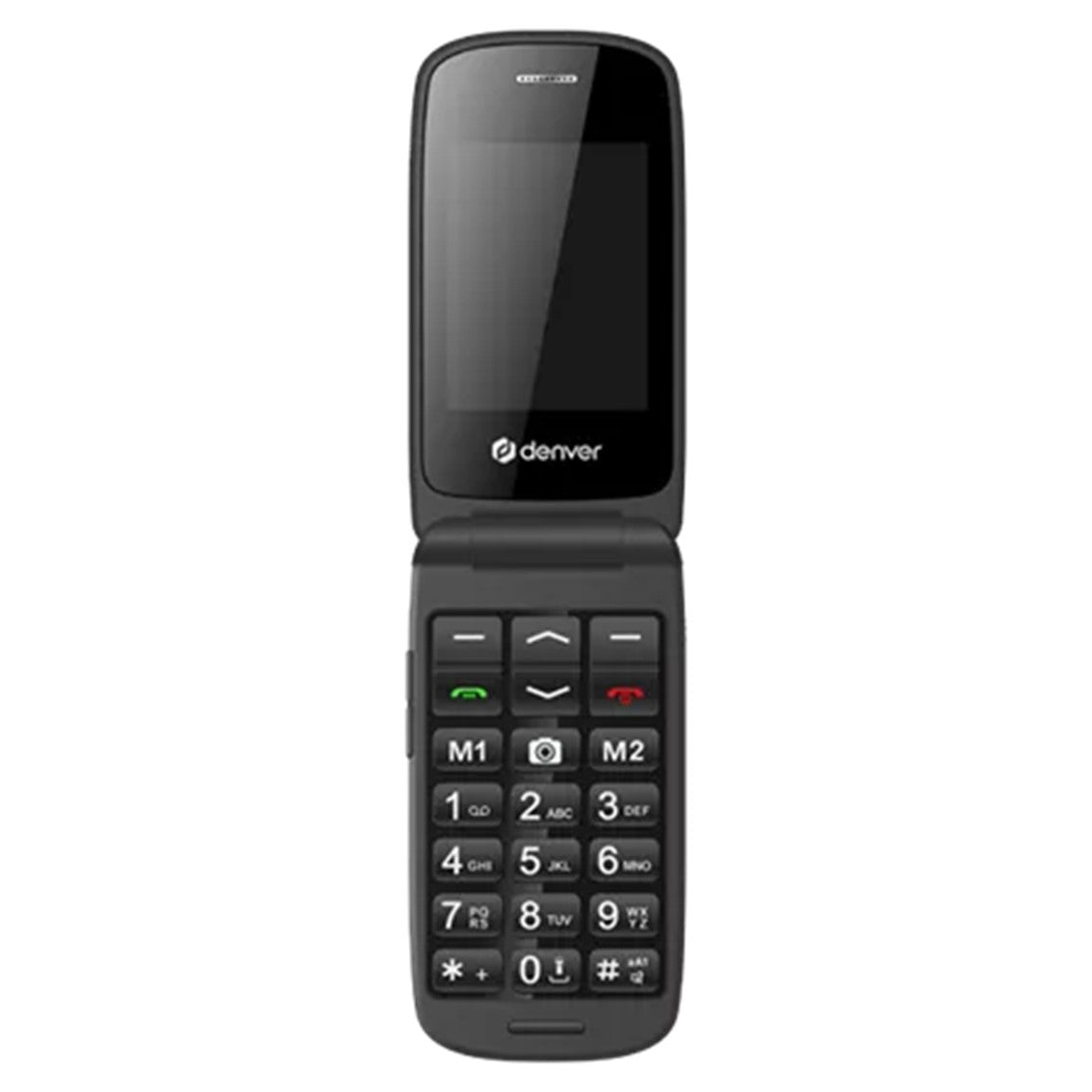 Telefono movil denver 2.4pulgadas - sms - dual band - dual sim - camara - boton sos - para mayores