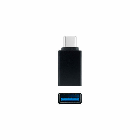 Adaptador usb tipo a a usb tipo c nanocable negro - hembra -  macho