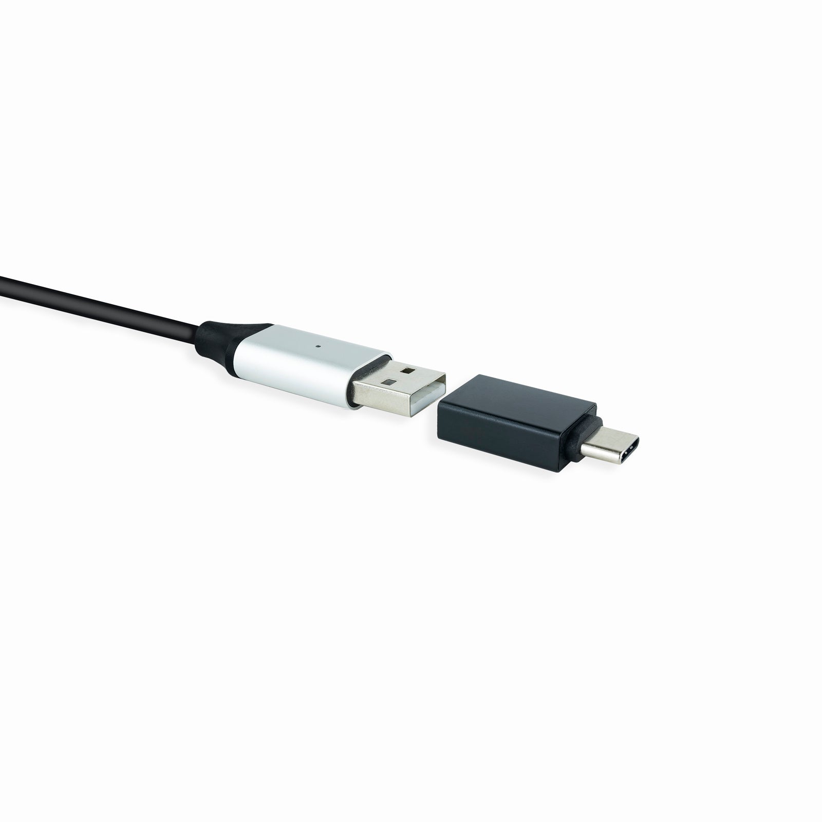 Adaptador usb tipo a a usb tipo c nanocable negro - hembra -  macho