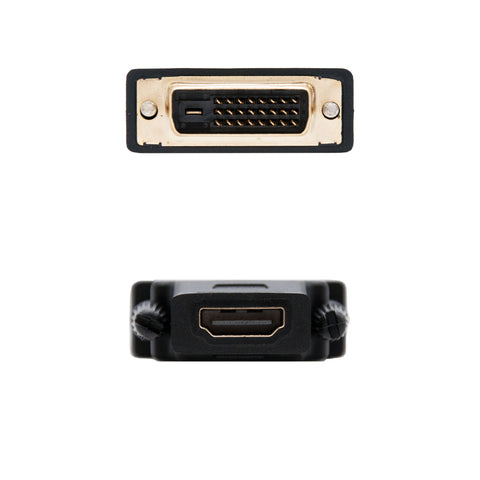 Adaptador dvi a hdmi nanocable macho - hembra - negro