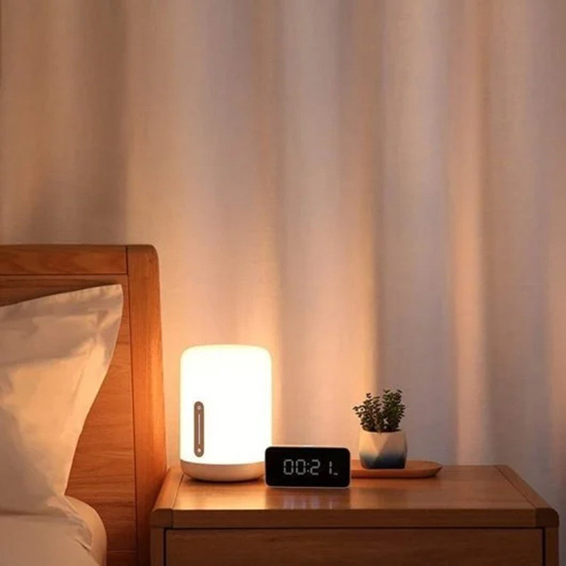 Lampara inteligente xiaomi mi bedside lamp 2 led -  9w -  wifi