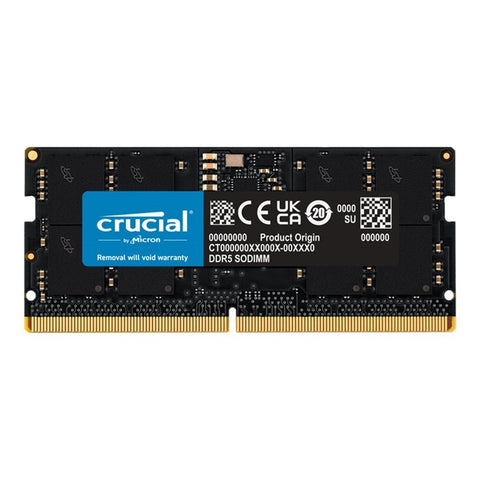 Memoria ram ddr5 16gb crucial - sodimm - 5600mhz - pc5 44800 - cl46 - 1.1v