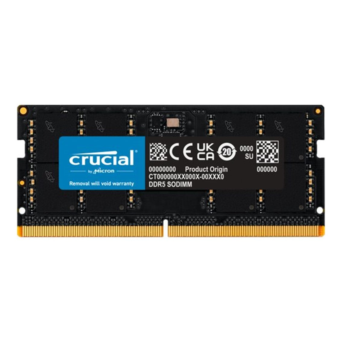 Memoria ram ddr5 32gb crucial - sodimm - 5200mhz - pc5 41600 - cl42 - 1.1v