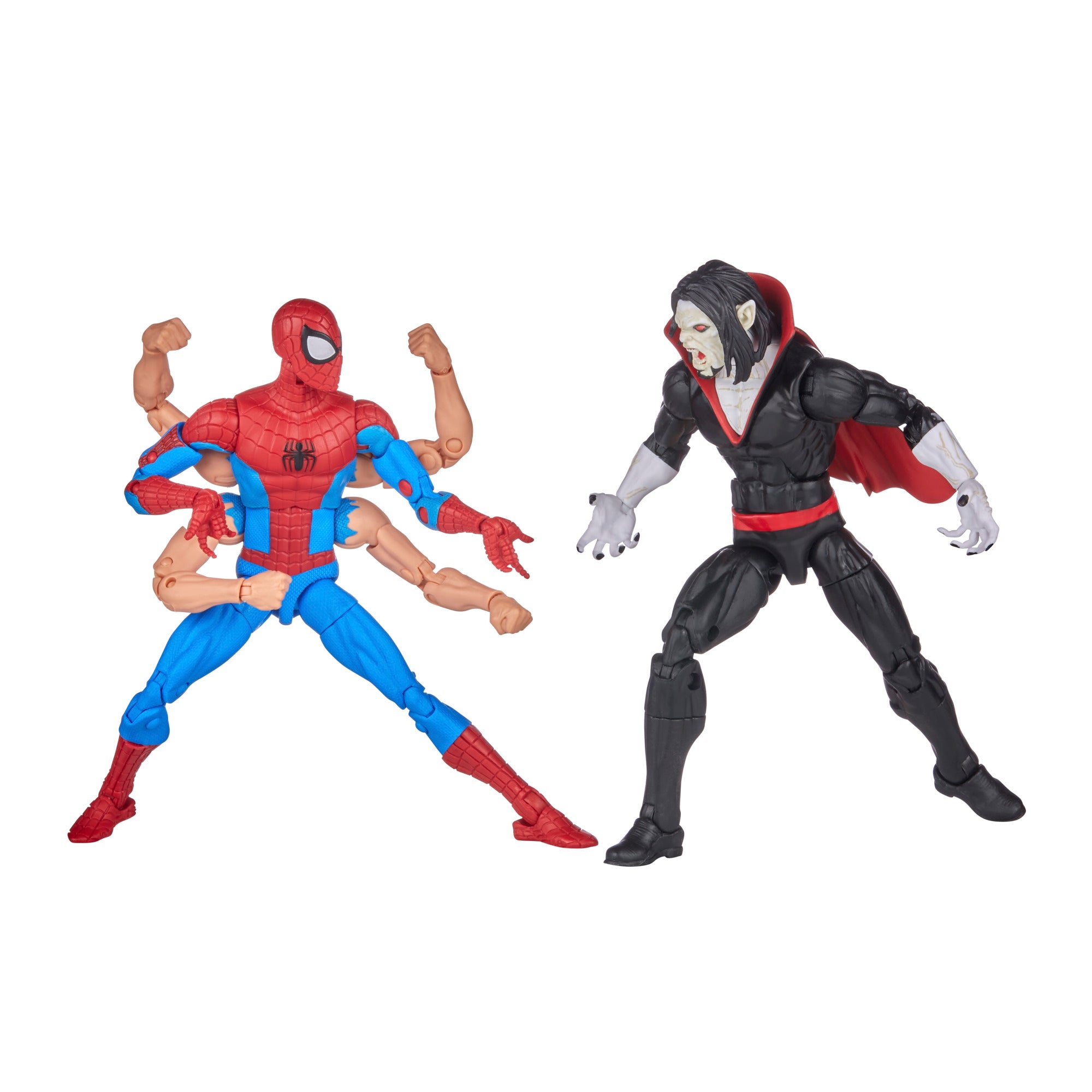 Pack 2 figuras hasbro marvel legends series spider - man & morbus