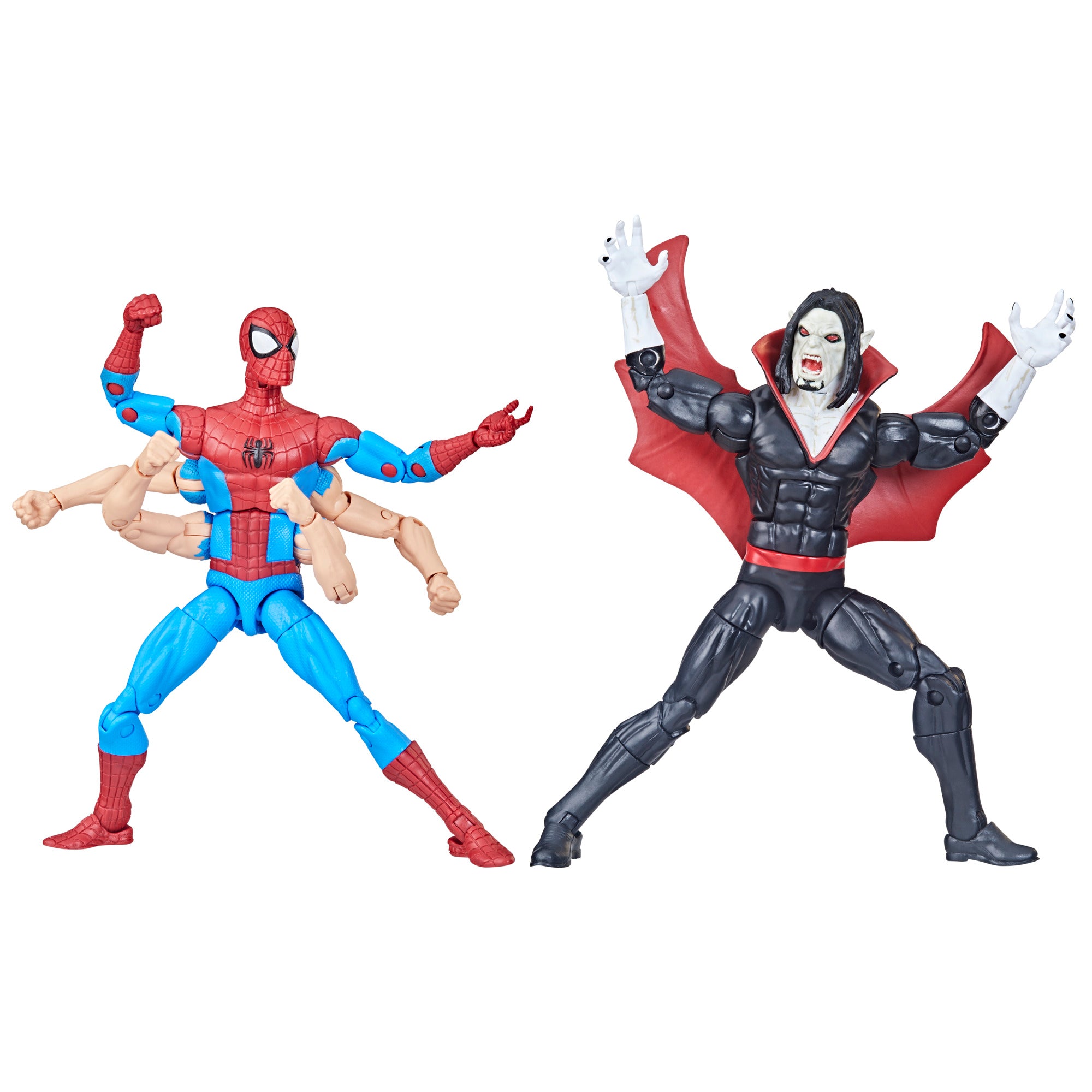 Pack 2 figuras hasbro marvel legends series spider - man & morbus