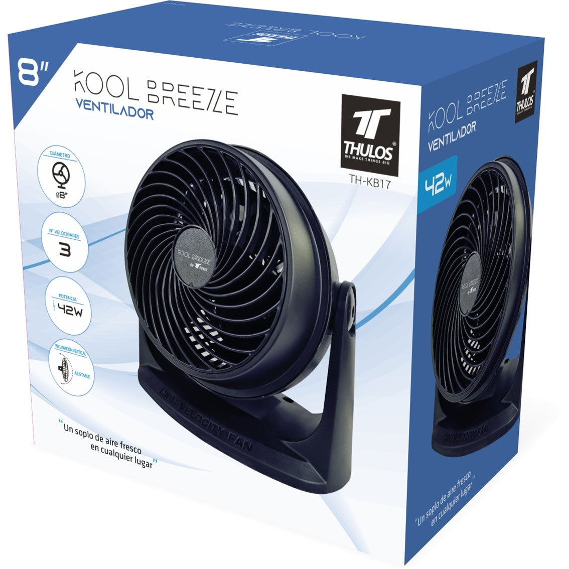 Ventilador de sobremesa thulos th - kb17 20cm 42w