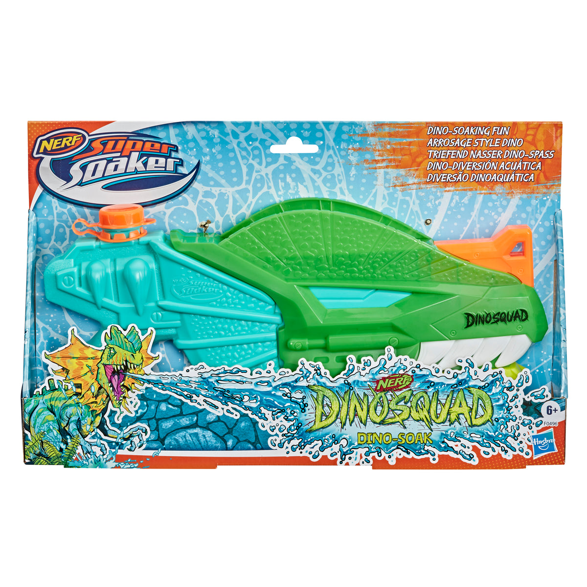 Pistola hasbro nerf super soaker dinosquad dino - soak