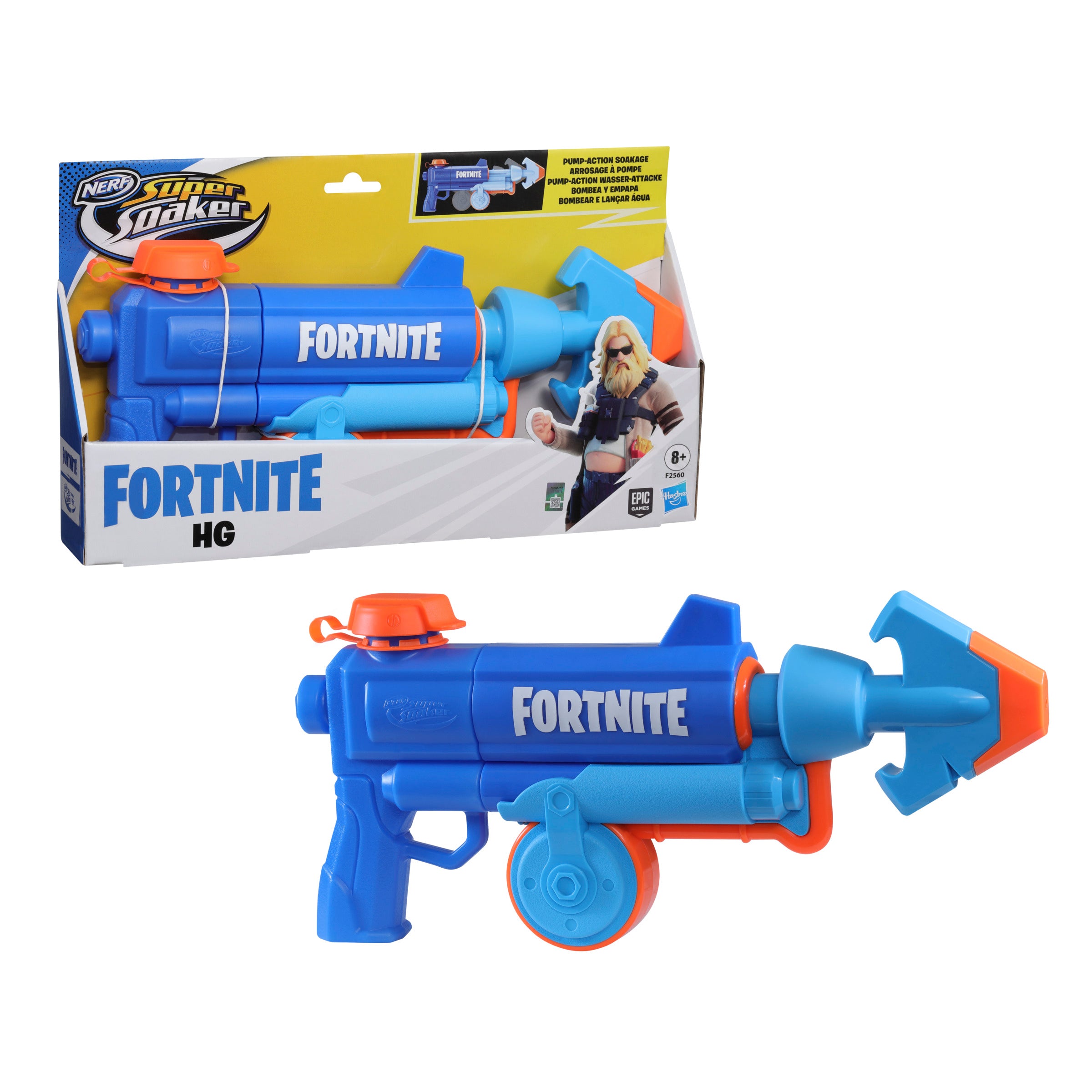 Pistola hasbro nerf super soaker fortnite hg