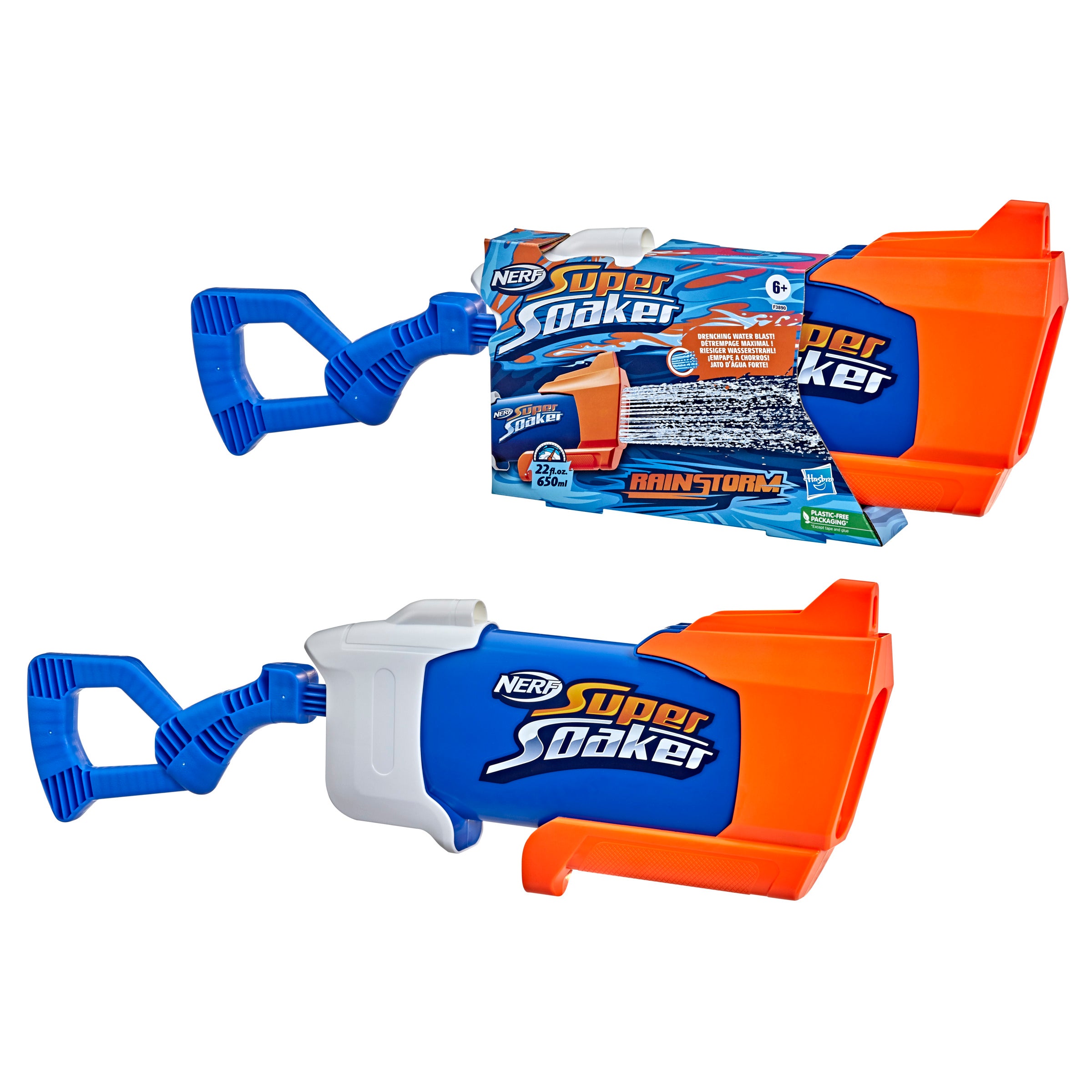 Pistola hasbro nerf super soaker rainstorm