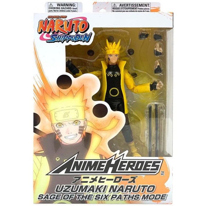 Figura bandai naruto shipudden anime heroes uzumaki naruto modo sabio de los seis caminos