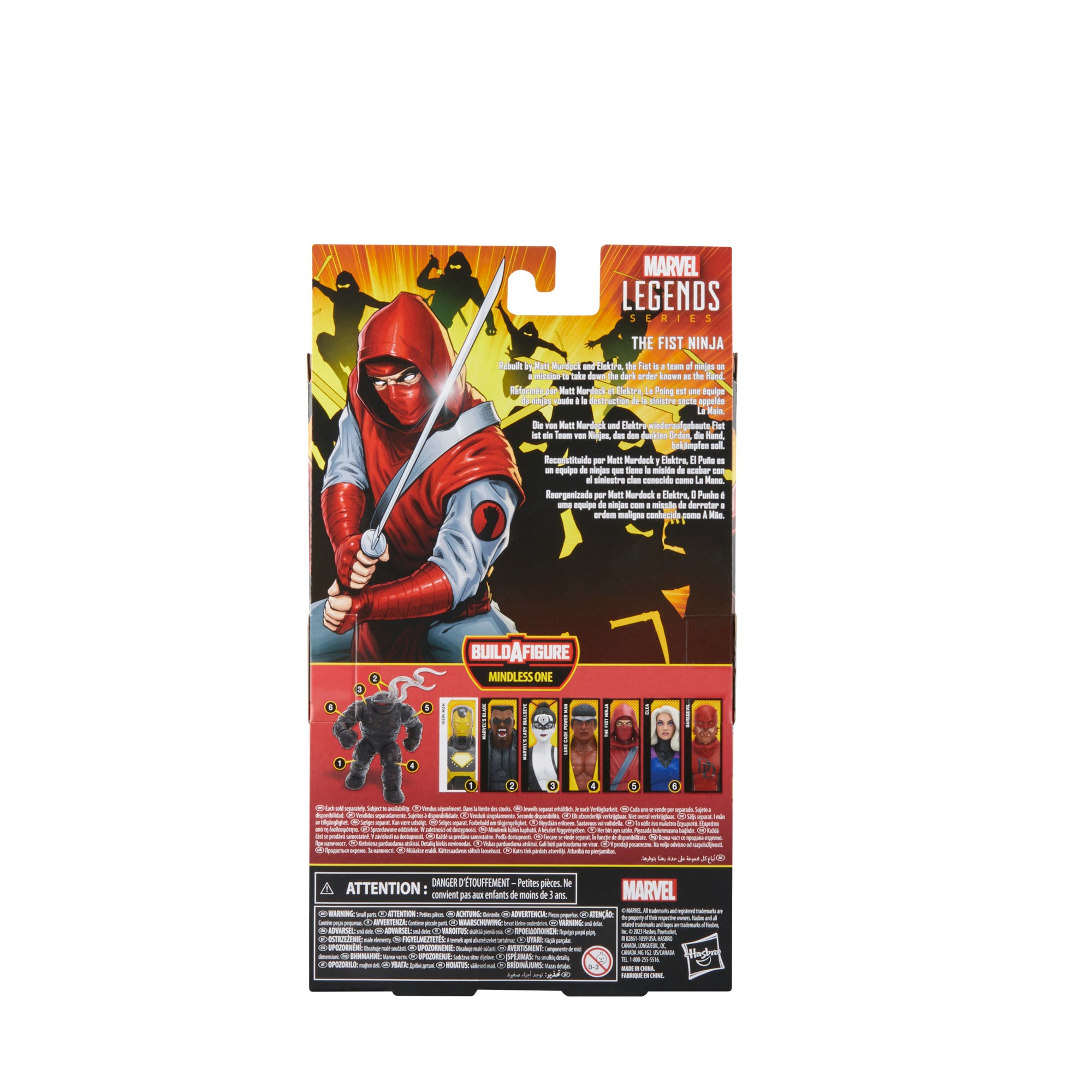 Figura hasbro marvel knights legends series build a figure mindless one the first ninja