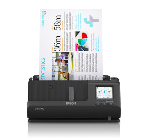 Escaner sobremesa epson es - c380w a4 -  30ppm -  duplex -  wifi -  compacto -  adf 20hojas