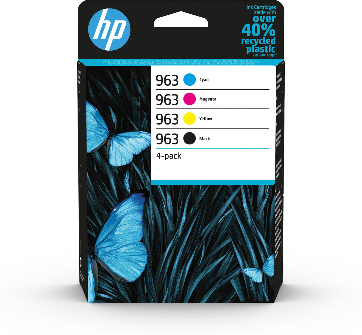 Pack hp 4 cartuchos 963 negro - cian - magenta - amarillo