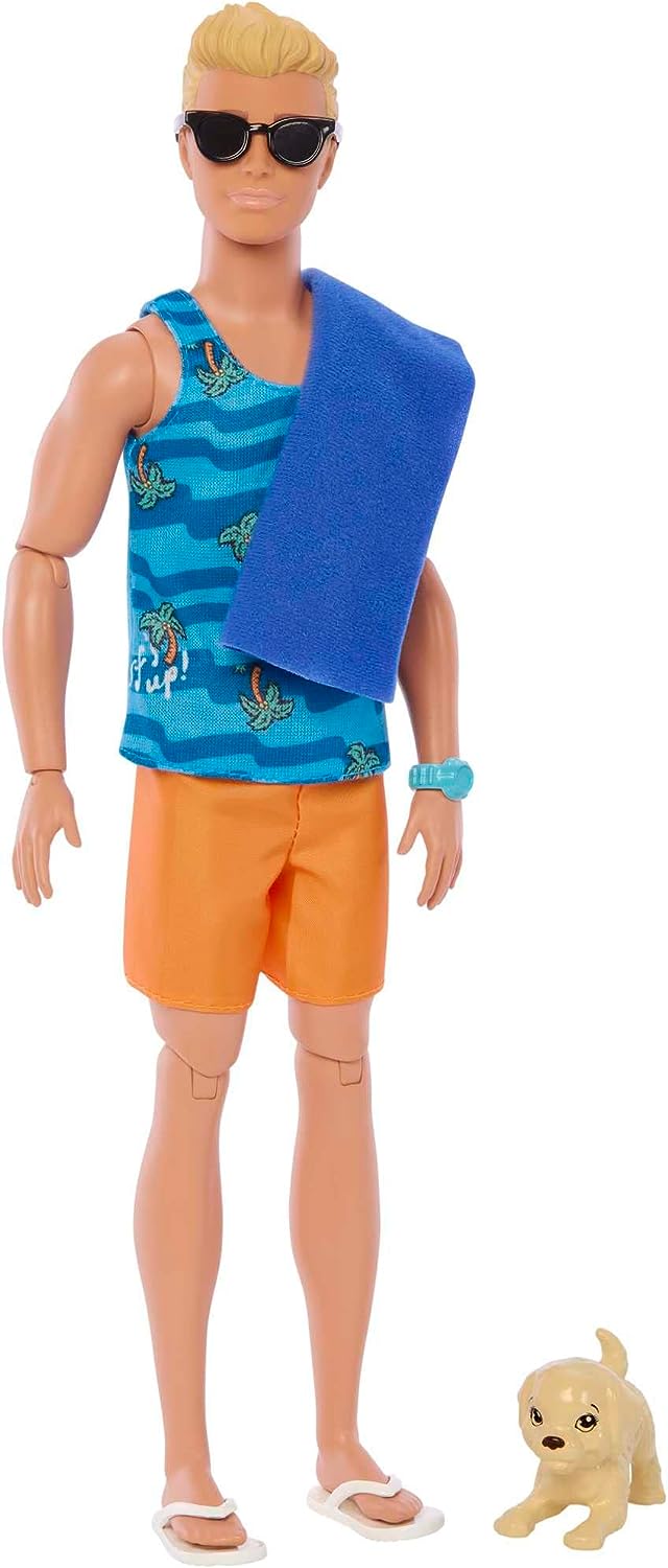 Muñeco barbie mattel ken tabla de surf