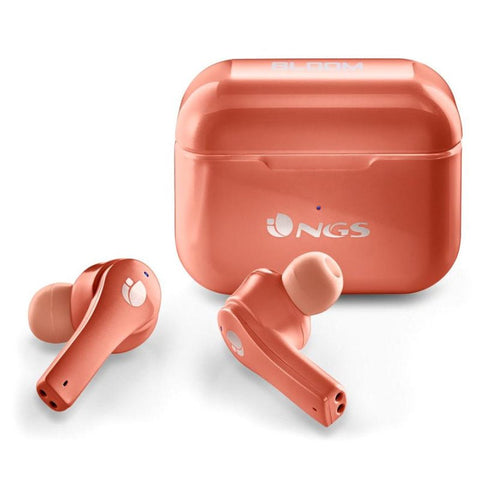 Auriculares inalambricos ngs artica bloom coral bluetooth 5.1 + estuche de carga - coral