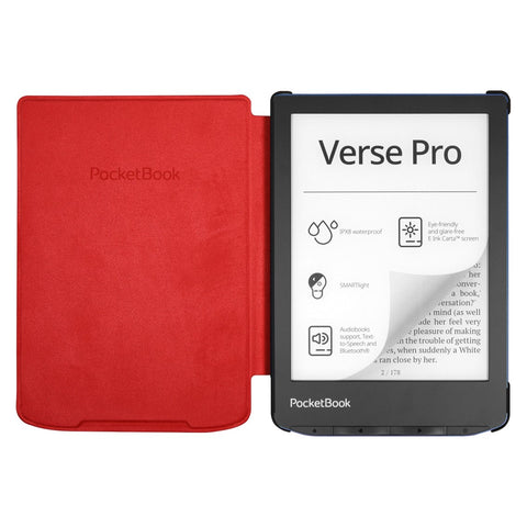 Pocketbook funda shell series verse + verse pro - rojo
