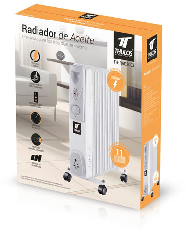 Mini radiador de aceite thulos th - rac2003 2500w